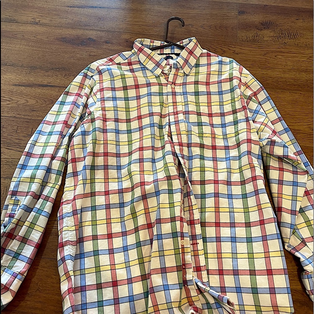 Colorful CREMIEUX Checkered Pattern Stylish Dress Shirt XL